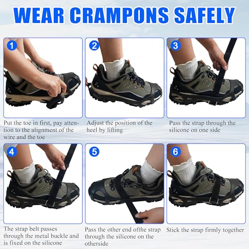 Ice Cleats with 9 Studs for Snow & Ice - X-Large (Women 11.5-14, Men 10.5-13)