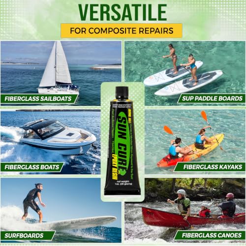 1oz Surfboard Repair Kit - Epoxy Fiberfilled Ding Repair for Epoxy & Polyester Boards