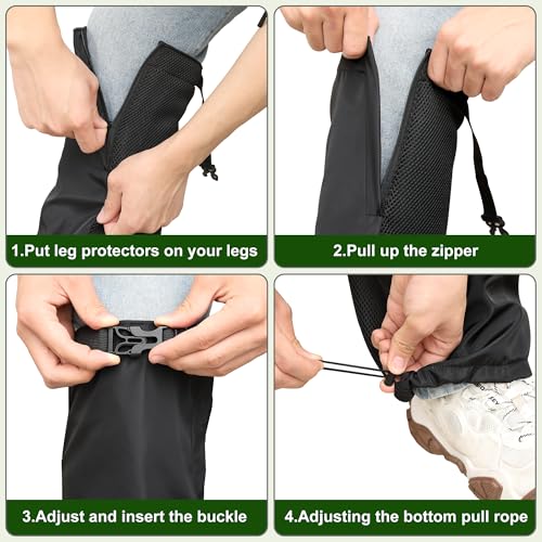 Breathable Lawn Care Leg Gaiters - 2 Pcs Adjustable Leg Guards