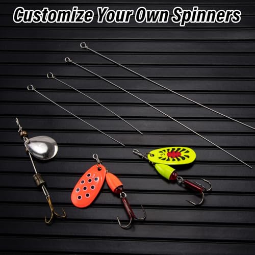 Stainless Steel Spinner Shaft Wire Lure Making Supplies - 30 Pack, 6.3" x 0.031"