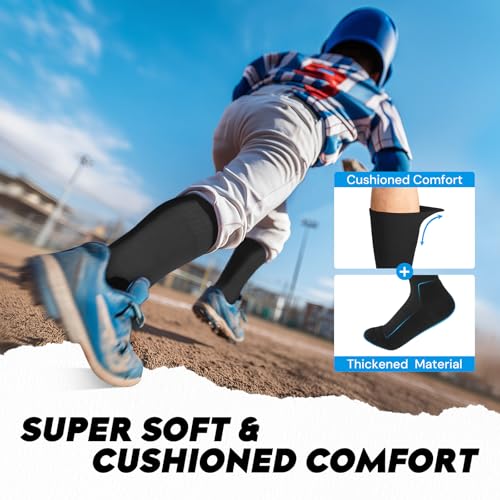 Youth Baseball Socks and Elastic Waist Belt Set - Black