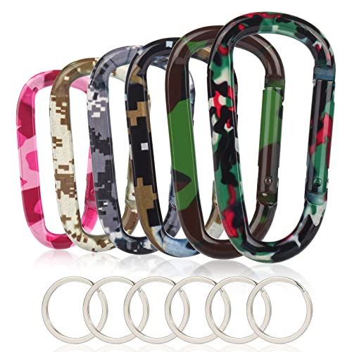 CampTek Carabiner Caribeaner Clip,3" Large Aluminum D Ring Shape