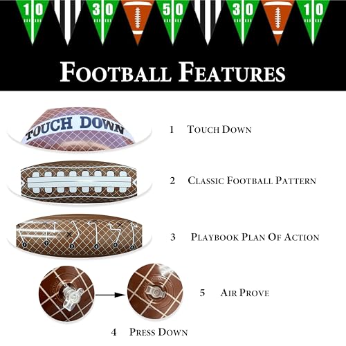 Inflatable Football Cooler 55 Inch for Sports & Pool Parties with Repair Kit