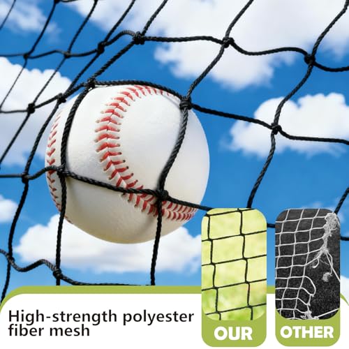 30ft Portable Backyard Batting Cage with Pitching Machine Hole