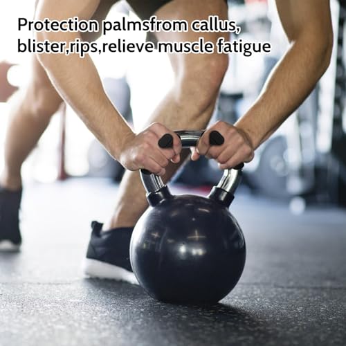 Weight Lifting Grips - Anti-Slip Fingerless Palm Protector - Black
