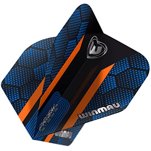 Prism Alpha Hexagon Dart Flights - Blue & Orange Extra Thick Standard