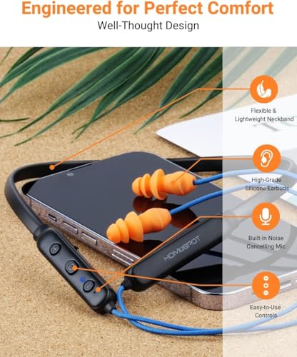 Bluetooth Noise-Reduction Safety Earbuds - OSHA Compliant, 27dB NRR, Black
