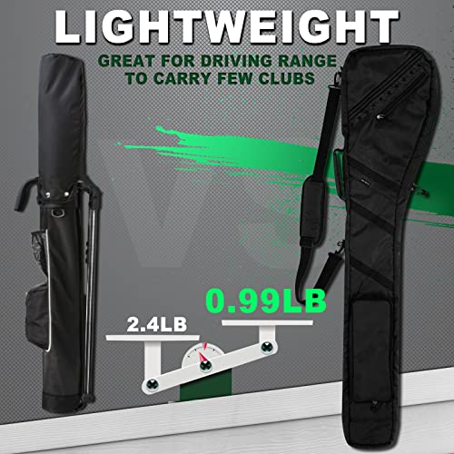 Big Teeth Black Lightweight Par 3 Golf Sunday Bag for A Few Clubs