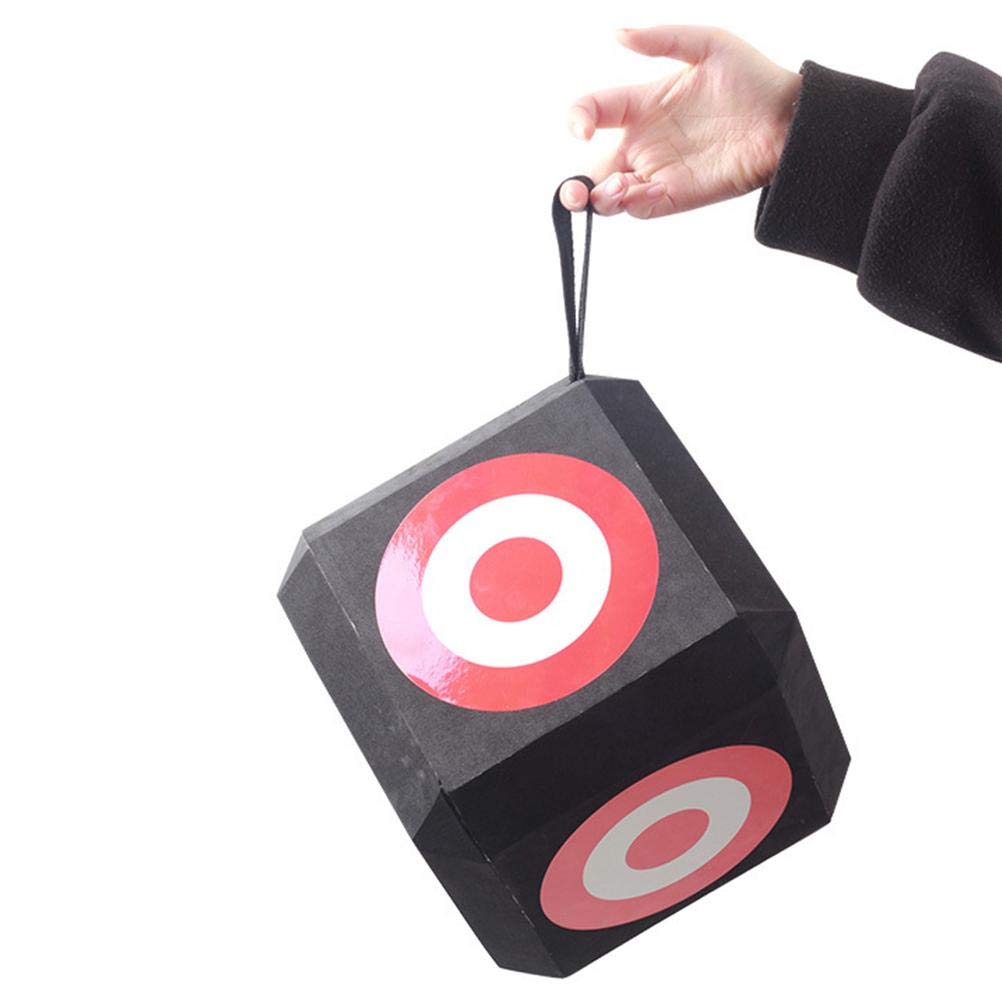 Srliya 6-Sided EVA Archery Target Cube Durable Self Healing Foam Block for Recurve Bow, and Practice, Portable Archery Target with Carry Handle (Figure)