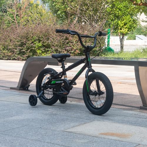 Kids BMX Bike with Training Wheels - 14 Inch Black