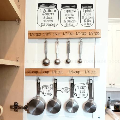 Kitchen Measurement Stickers - Vinyl Conversion Chart Decals