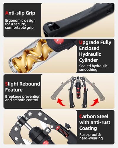 Hydraulic Power Chest Expander - Adjustable Resistance Arm Trainer - Black
