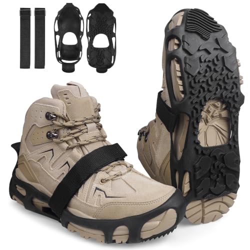 Spikeless Ice Cleats with Straps - Large/X-Large for Snow & Ice
