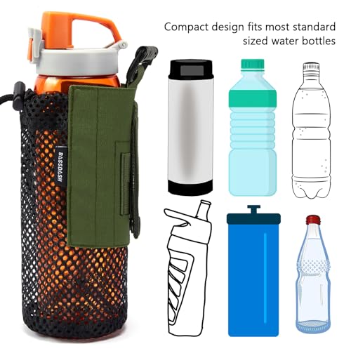 Tactical Molle Water Bottle Pouch - Army Green with Upgraded Straps