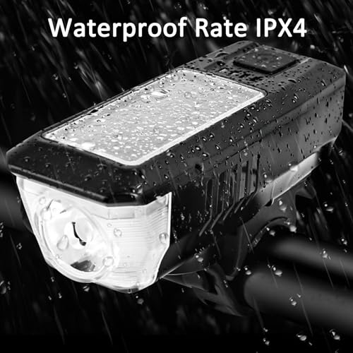 ZHENROAD Medium USB Rechargeable Bike Light Front Headlamp IPX4 Waterproof 3 Modes