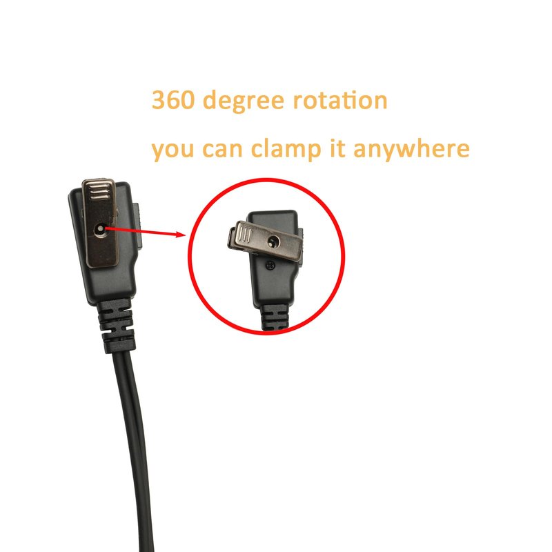 TDYU G Shape Earpiece with Mic PTT Compatible with Kenwood NX-200 NX-210 NX-300 NX-3200 NX-3300 NX-410 NX-411 NX-5200 NX-5300 NX-5400 TK-2180 TK-3180 Walkie Talkie Two Way Radio