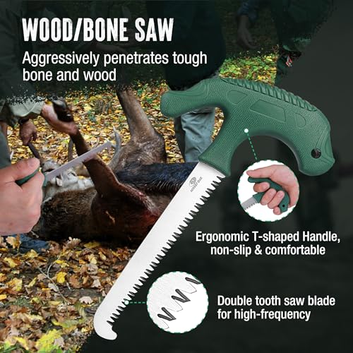 Green Mossy Oak Field Dressing Kit 4PCS Hunting Knife Set with Sheath
