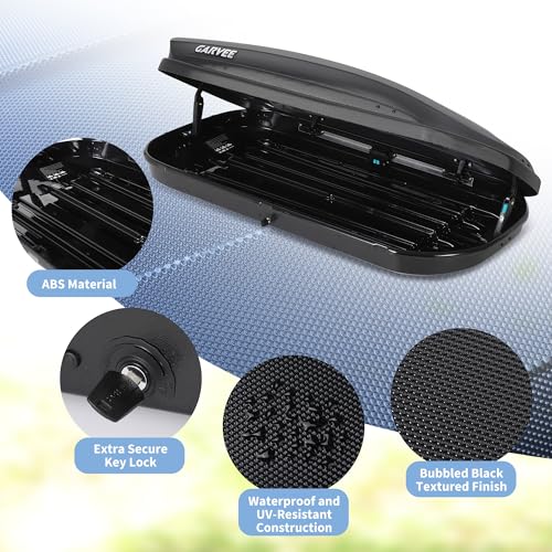 Rooftop Cargo Box Carrier - 12 Cubic Feet Hard-Shell Storage