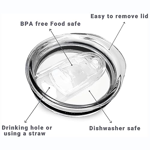 20 oz Skinny Tumbler Replacement Lids, Clear, 5 Pack
