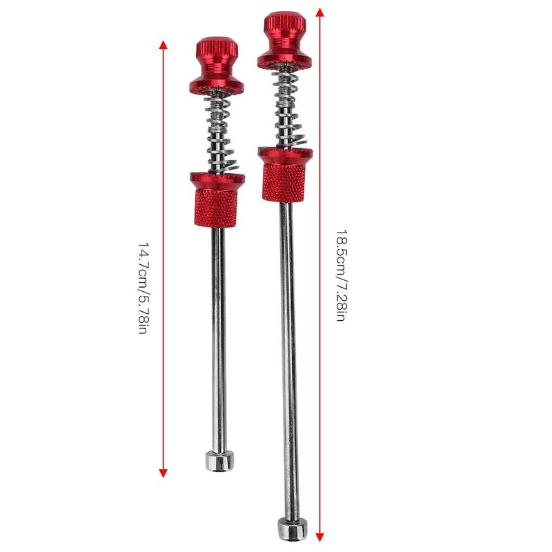 Skewer Wheel Skewers 200Mm Aluminum Alloy Aluminum Alloy Road Anti Theft Quick Release Skewers Wheels Locking Security (Red) (Red)