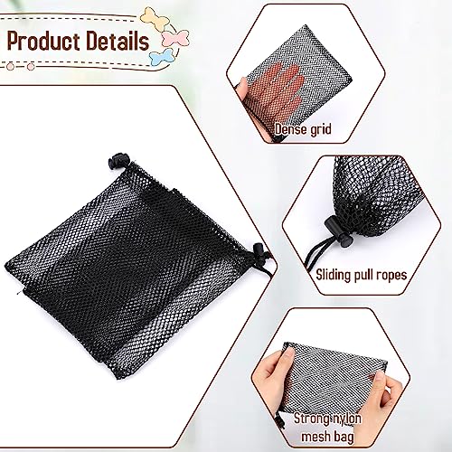 10PCS Small Mesh Drawstring Bags - 6x4 Inch Mini Nylon Bags