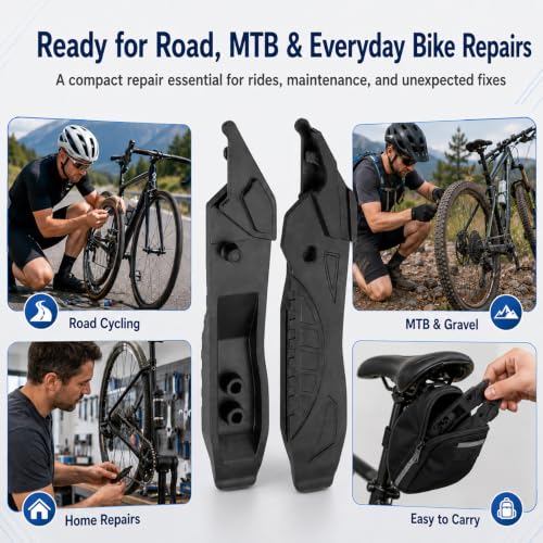 2-in-1 Bike Tire Levers and Master Link Pliers for Roadside Repairs
