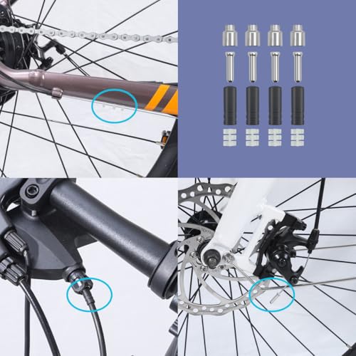 Bicycle Brake Cable Kit - 4 Pcs for Mountain & Road Bikes