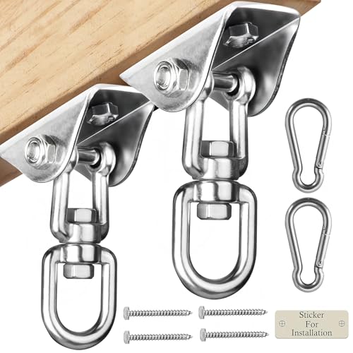 Heavy Duty Swing Hangers - 2000 LB Capacity - 2 Pack - Silver
