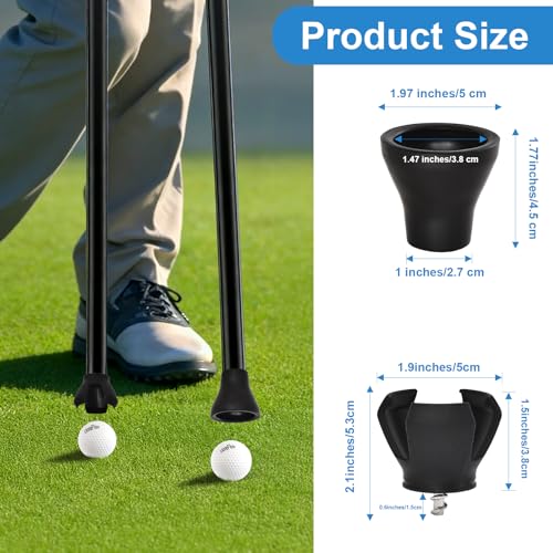4-Piece Golf Ball Retriever Set - 3-Prong & Suction Cup Grabbers