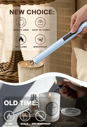 Electric Candle Lighter - USB Rechargeable Plasma Arc - Sierra Blue