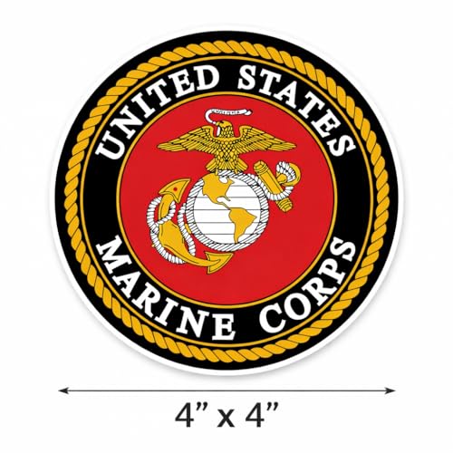 Marine Corps Decal Stickers - 4-Inch Premium Quality 2-Pack
