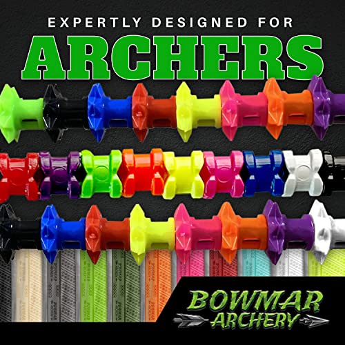 Black Bowmar Archery Nose Button - Extremely Light Weight for Consistent Anchor Point, Two Sizes Included