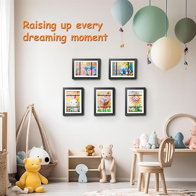 Kids Artwork Frames Changeable - 2-Pack, 8.5 x 11 in Black