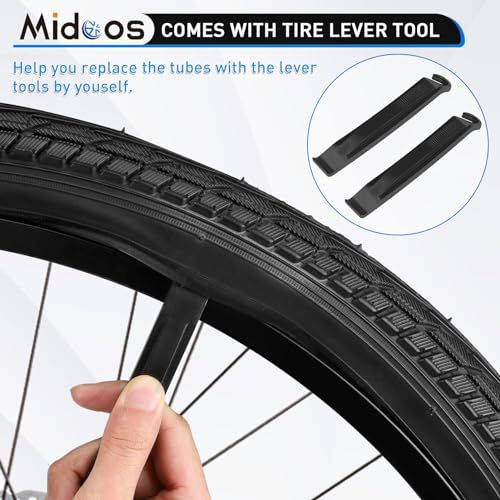 24 x 1.75 Bicycle Tires with Inner Tube & Tire Levers - High-Performance Bike Replacement