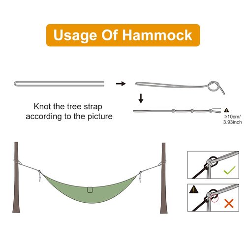 Camping Hammock, 660lbs Portable Hammock Tent for Travel Camping, Camping Accessories for Indoor Outdoor Hiking Backpacking Backyard Beach(Glue)
