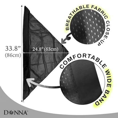 Breathable Mesh Sports Head Wrap - Black, Lightweight & Sweat Absorbing