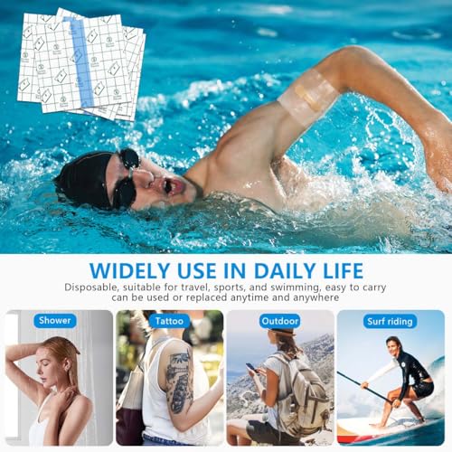 Transparent Waterproof Adhesive Bandages - 50 Sheets, 4x4 Inch