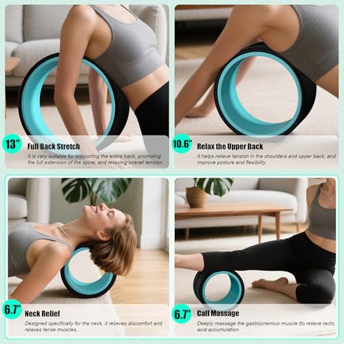Yoga Wheel 3-Pack for Back Pain Relief & Deep Stretching