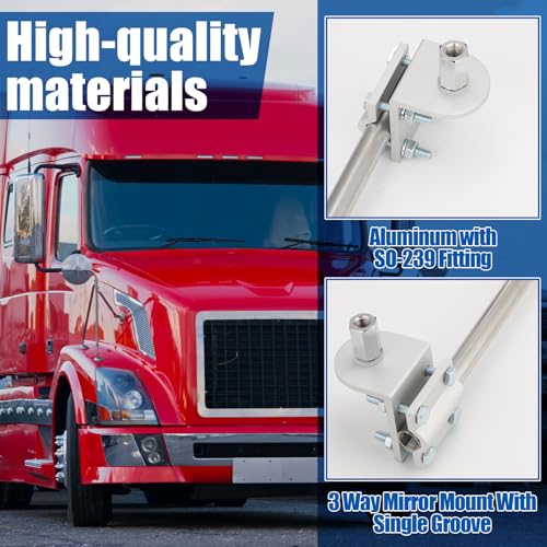 Shimeyao CB Antenna Mount Bracket SO239 Studs | Rust-Resistant Galvanized CB Radio Mount