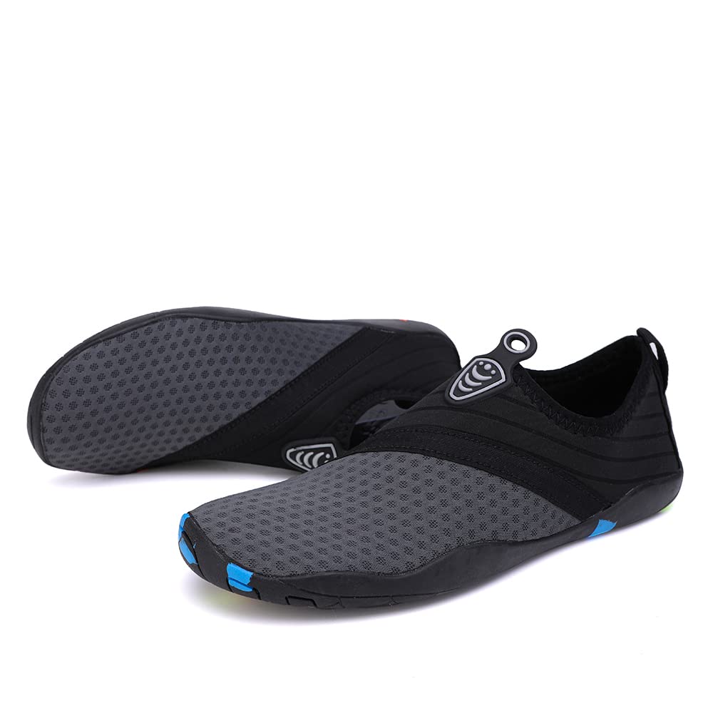 Vsufim Quick-Dry Water Sports Barefoot Shoes Aqua Socks for Swim Beach Pool Surf Yoga for Women Men (6 Women/5 Men)