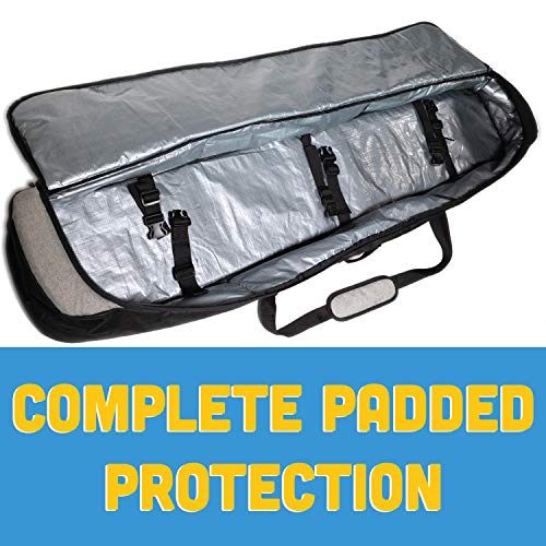 Athletico 157cm Peak Snowboard Bag with Padding — Black/Gray Travel Case for Boots & Gear