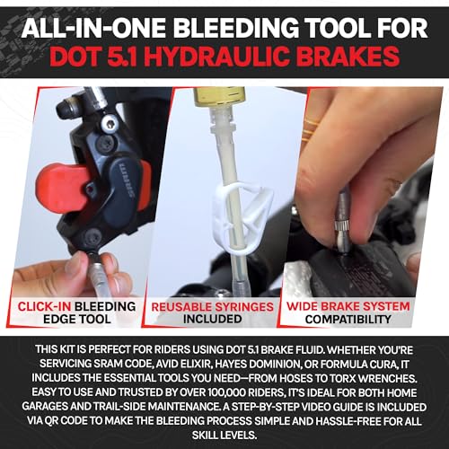 BleedZone SRAM Brake Bleed Kit with 100ml DOT 5.1 Fluid & Edge Tool