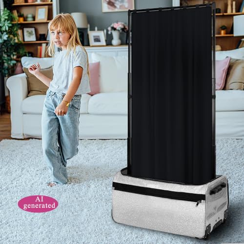 UYEDUJZ Black Privacy Curtain for Dance Bag & Suitcase, Quick Change Screen