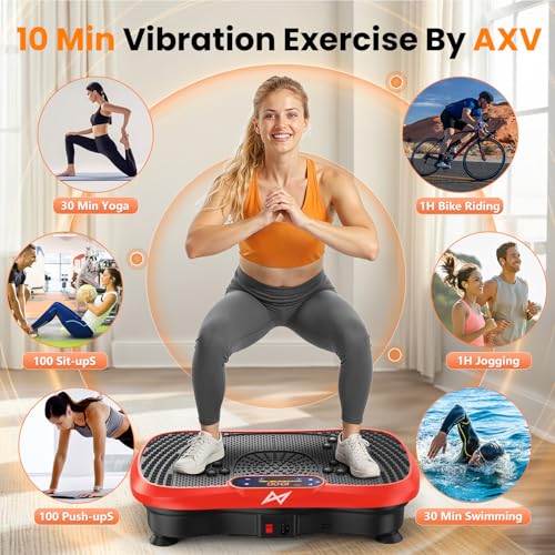 Vibration Plate Fitness Machine with Bluetooth - Red