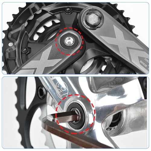 M8 Bicycle Crank Arm Fixing Bolts for Square Hole Crankset - 4 Pcs