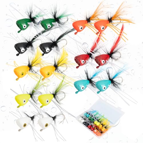 16 PCS Topwater Fishing Lures Set - 8 Vibrant Colors for Bass