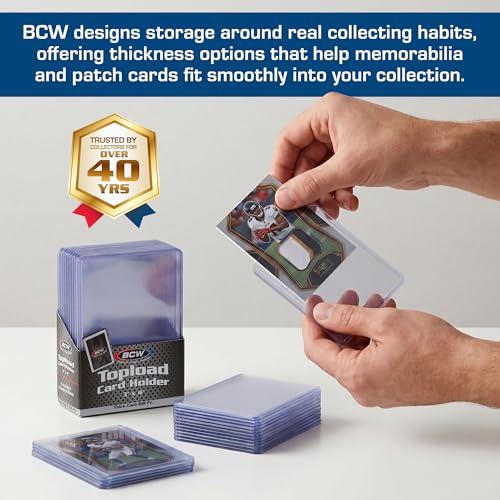 Thick Card Topload Holders for Relic Cards - 10 Count