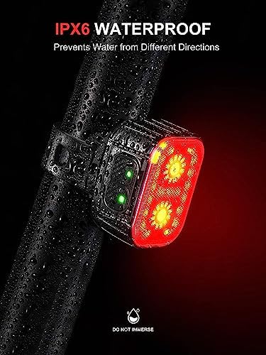 Rechargeable Bike Lights Set - Super Bright LED with 2 Modes, Waterproof, Long Battery Life