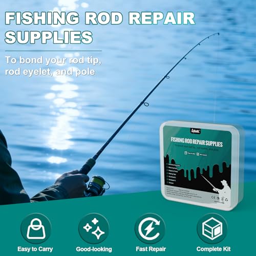 Fishing Rod Repair Kit - Epoxy Glue, Thread & Accessories