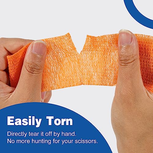 16 Pack Self Adhesive Bandage Wrap - 2" x 5 Yards Elastic Cohesive Tape